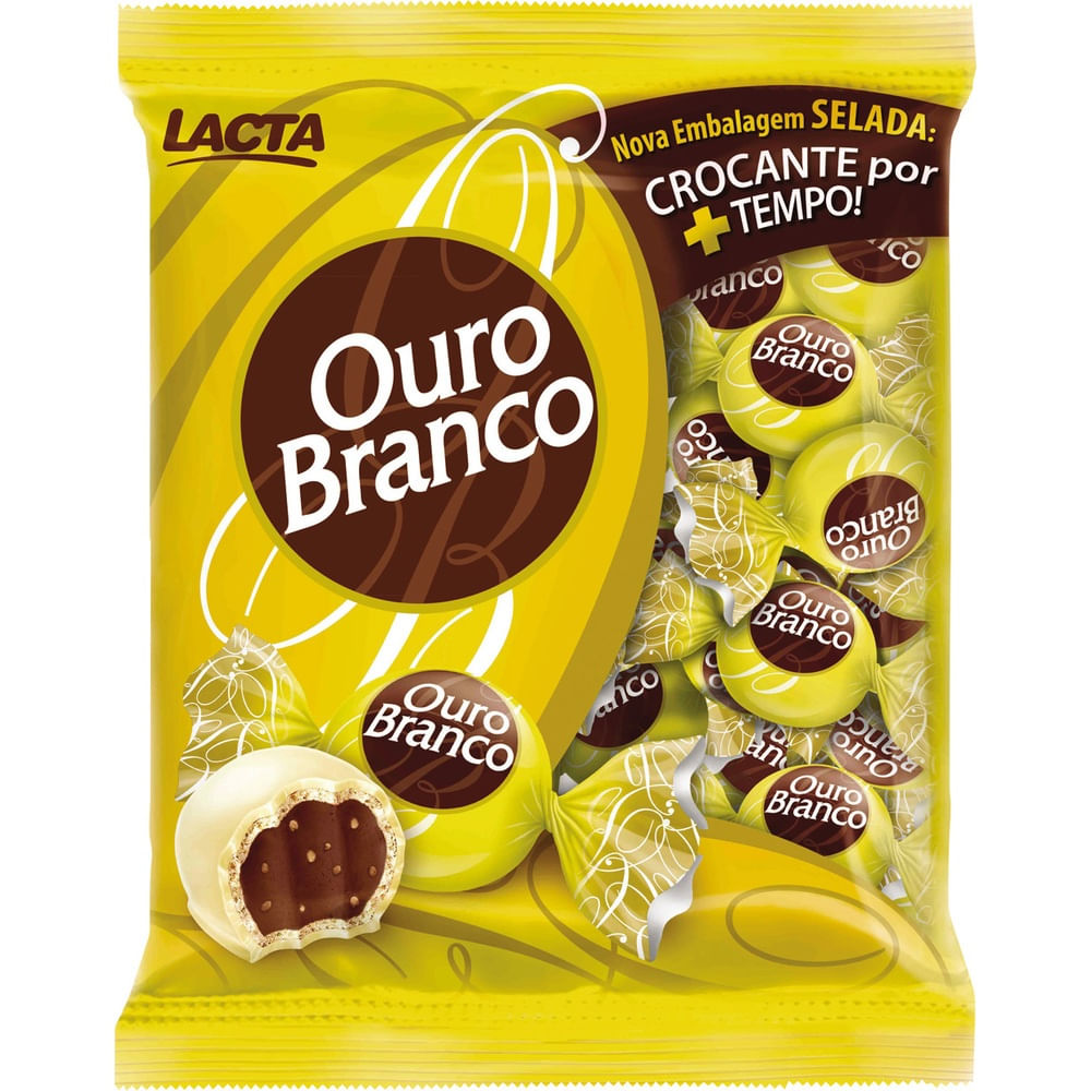 Bombom Chocolate Ouro Branco 1kg Lacta Pacote - Colibri