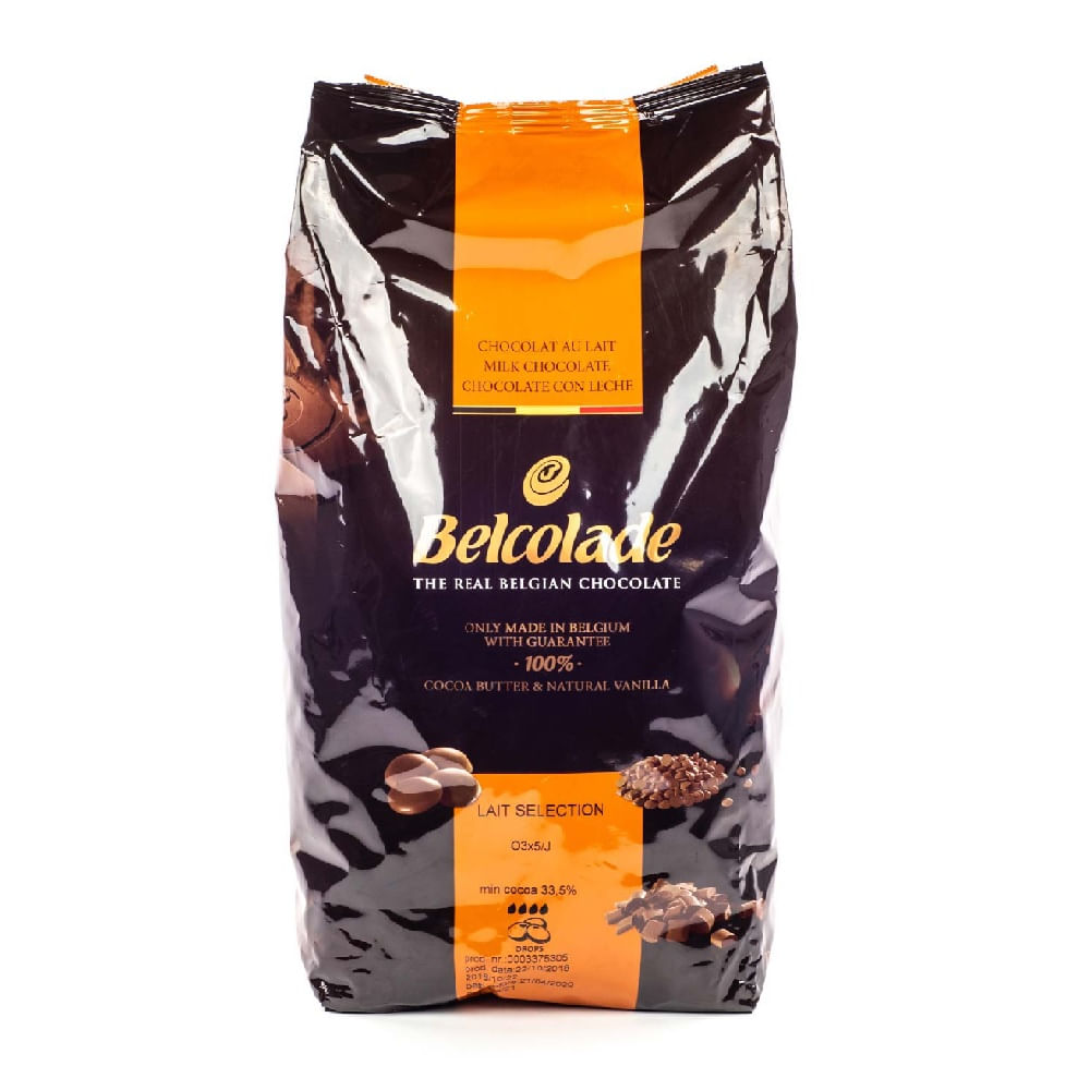 Chocolate Belga Belcolade 35,5% Milk 1kg Puratos - colibri